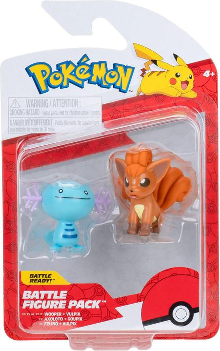 Actual product image Pokémon Battle Figure Set Figure 2-Pack Wooper & Vulpix