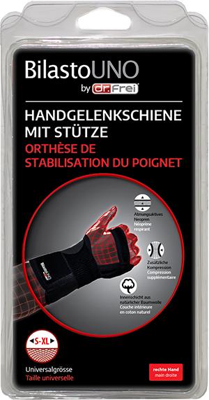 Produktbild Bilasto Uno Handgelenkschiene rechts mit Stütze (One Size)
