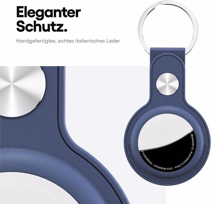 Actual product image Keybudz AirTag Keyring Cobalt Blue