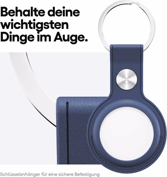 Actual product image Keybudz AirTag Keyring Cobalt Blue
