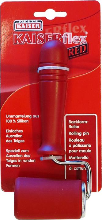 Produktbild Kaiser Original Kaiserflex Red Teigausroller 4,5cm Teigrolle Silikon mit Metallkern