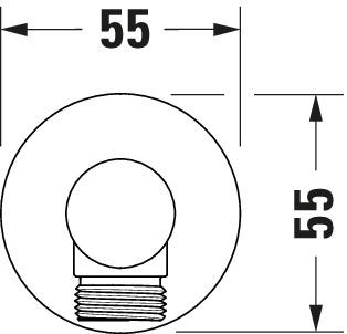 Immagine prodotto Duravit Raccordo a parete curva rotonda rosone nero opaco