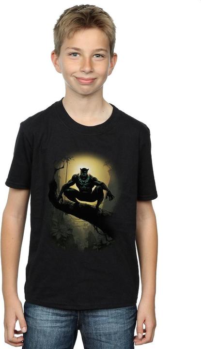 Image du produit - T-shirt BLACK PANTHER CROUCHING - Garçon (116)
