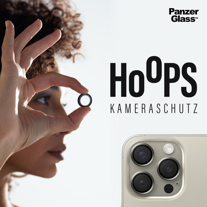 Actual product image PanzerGlass Hoops Camera Lens Protector (1 Piece, Apple iPhone 15 Pro, Apple iPhone 15 Pro Max)