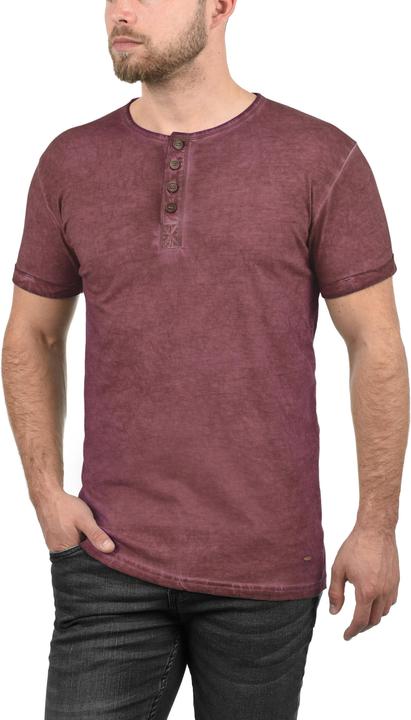 Immagine prodotto Solid Tihn T-Shirt A Maniche Corte Maglietta Da Uomo Con Collo Grandad In Cotone 100% (XXL)