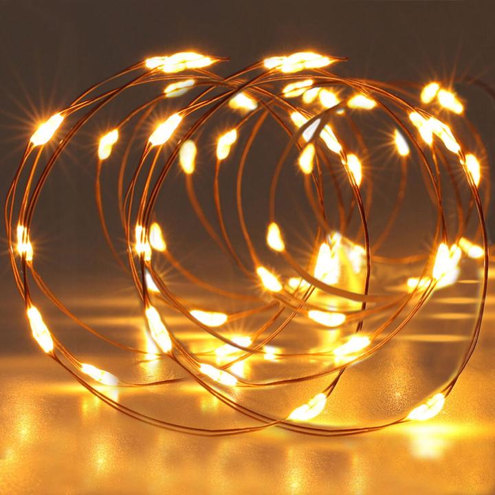 Produktbild H & S Collection 2er-Set Lichterkette, je 40 LEDs, zum AufhÃ¤ngen, Innenbereich, L 195 cm (1.95 m)
