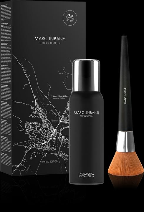 Marc Inbane X-Mas Set Hyaluronic Self Tanning Spray + Free Powder Brush - 100 ml (Selbstbräunungsspray, 100 ml)