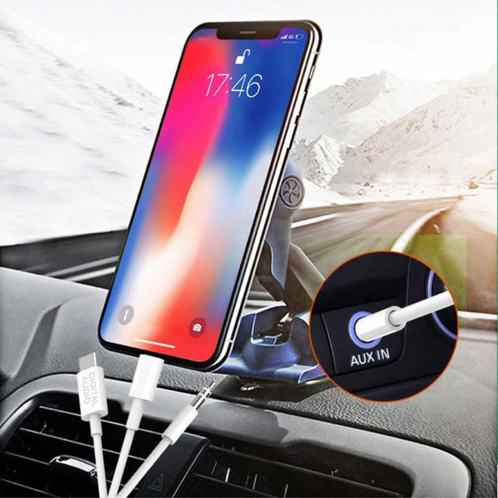Immagine prodotto Apfelkiste Lightning / 3.5mm AUX / USB C auf 3.5mm AUX Musik Adapter Kabel Konverter - 120cm (Jack da 3.5mm, Lightning, USB tipo C, Jack da 3.5mm)