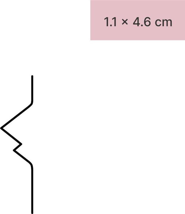 Actual product image minink Temporary tattoo - Mountain line