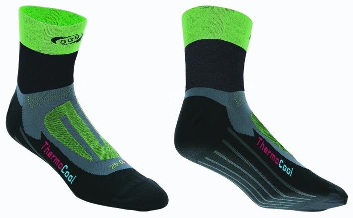 BBB SOCKEN ERGOFEET 10CM SWRZ/GRUEN 35-38 (35 - 38)