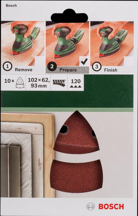 Produktbild Bosch Zubehör 10tlg. Schleifblatt-Set für Multischleifer K = 120 (120)