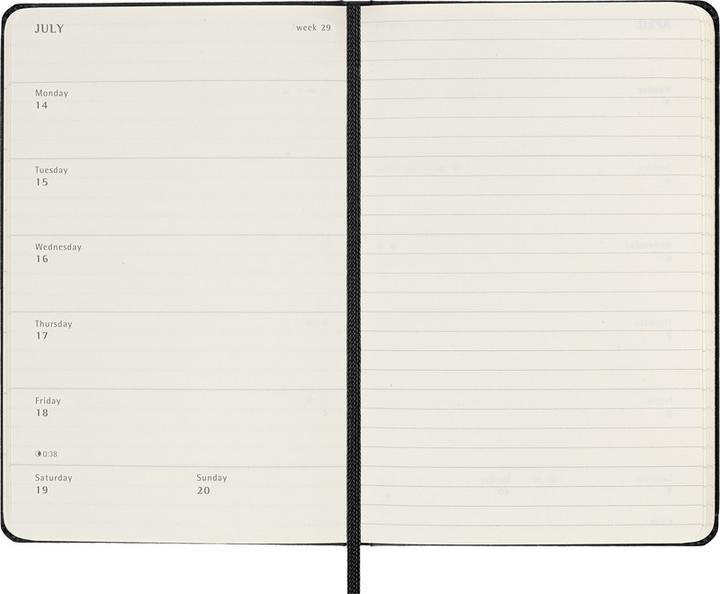 Image du produit Moleskine Agenda de poche Weekly (A6, De poche, Anglais)