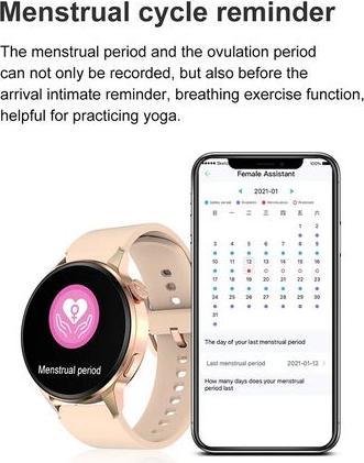 Image du produit PhoneLook Montre connectée universelle DT4+ avec bracelet milanais en acier NFC/ECG/Sommeil