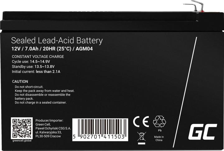 Actual product image GreenCell AGM04 (12 V, 7 Ah)