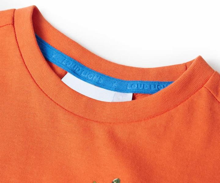 Actual product image VidaXL Children's T-shirt light orange 128,Material: 100 (128)