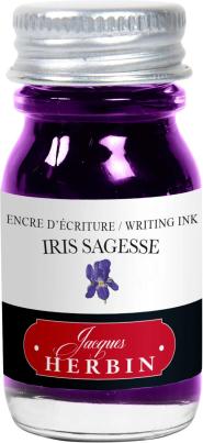 Herbin bottle of fountain p en ink 10ml Iris sag (Inkwell)