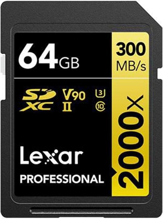 Lexar Professionnel 2000x (64 Go, SDXC, U3, UHS-II)