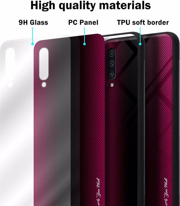Produktbild Cadorabo TPU Gestreiftes Glas Cover (Samsung Galaxy A50s, Samsung Galaxy A30s, Samsung Galaxy A50)