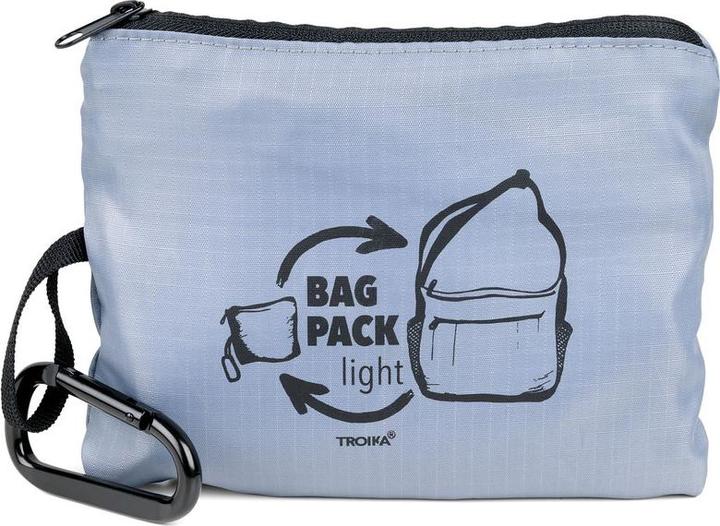 Troika BAG PACK Schultertasche faltbar, grau
