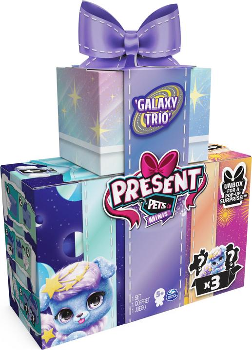 Produktbild Spin Master Present Pets Minis, galaktisches Trio 3er-Pack mit 7,6cm Plüschtieren, Kinderspielzeug für Ma (20.65 cm)