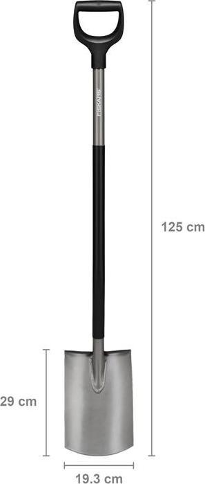 Produktbild Fiskars Ergonomic Rounded Spade Grey