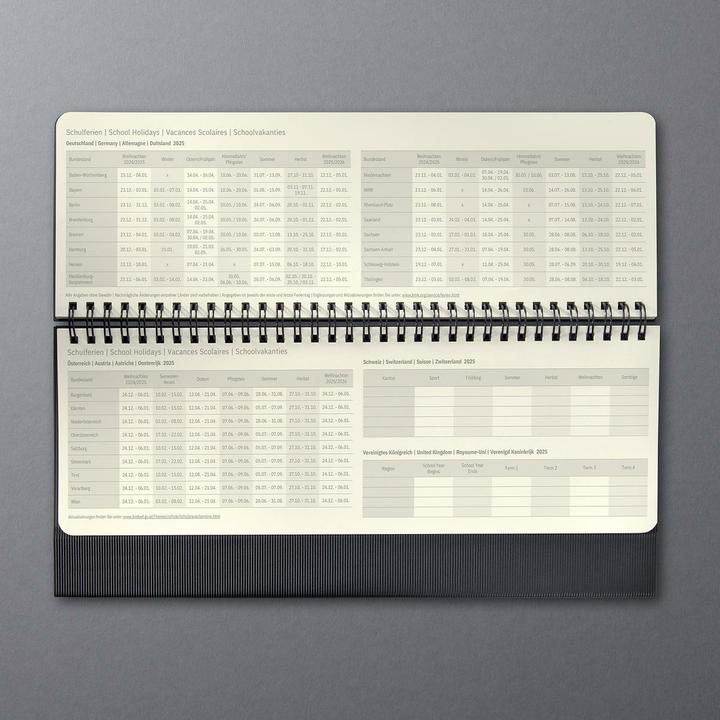 Produktbild Sigel Tischkalender 2025 C2580 1W/2S schwarz 30x14.4cm (13.9 x 30.4 cm, Harter Einband, Deutsch)