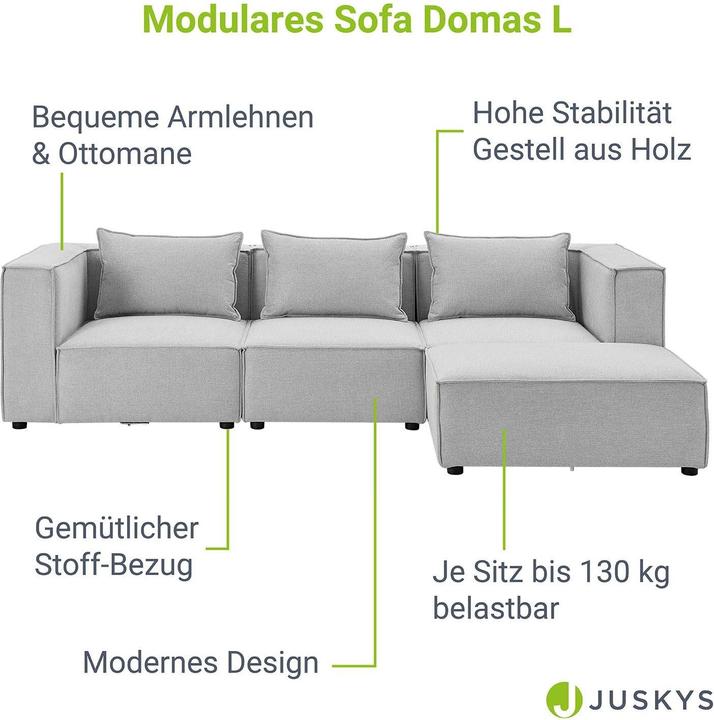 Produktbild Juskys Modulares Sofa Domas (Ecksofa)
