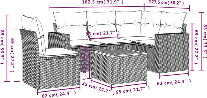 Produktbild VidaXL 10-tlg. Garten-Lounge-Set mit Kissen