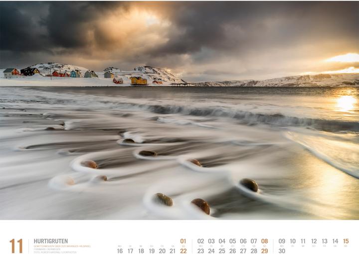Produktbild Hurtigruten - Unterwegs zwischen Bergen und Kirkenes Kalender 2026 (54 x 42 cm, Harter Einband, Deutsch)