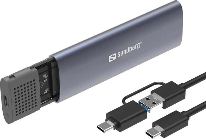 Produktbild Sandberg USB 3.2 Gehäuse für M.2+NVMe SSD (M.2, M.2 2230, M.2 2242, M.2 2260, M.2 2280)