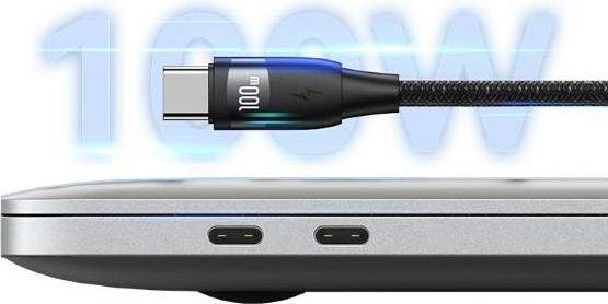 Actual product image Usams Cable U85 2xUSB-C/USB-A 2m 100W PD Fast Charge czarny/black SJ655USB01 (US-SJ655) (2 m, USB 3.2 Gen 1, 100 W)