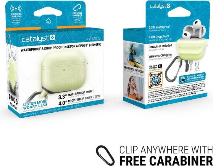 Actual product image Catalyst Vibe Waterproof Protective Case for AirPods Yellow (Headphone bag)