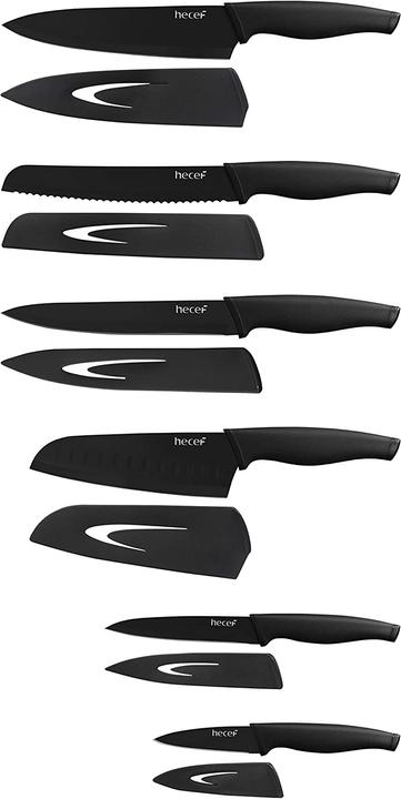 Actual product image Hecef Black Oxide Knife Set 6 pcs.