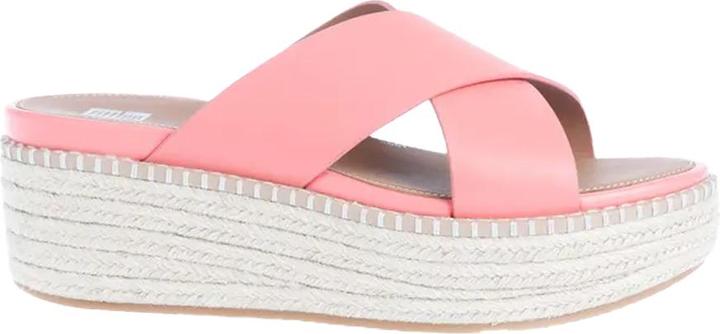 Actual product image Fitflop Womens/Ladies Eloise Espadrille Cross Leather Wedge Heel Sandals (37)