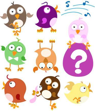 Image du produit Trenddeko Set d'oiseaux fous (100 x 115 cm)