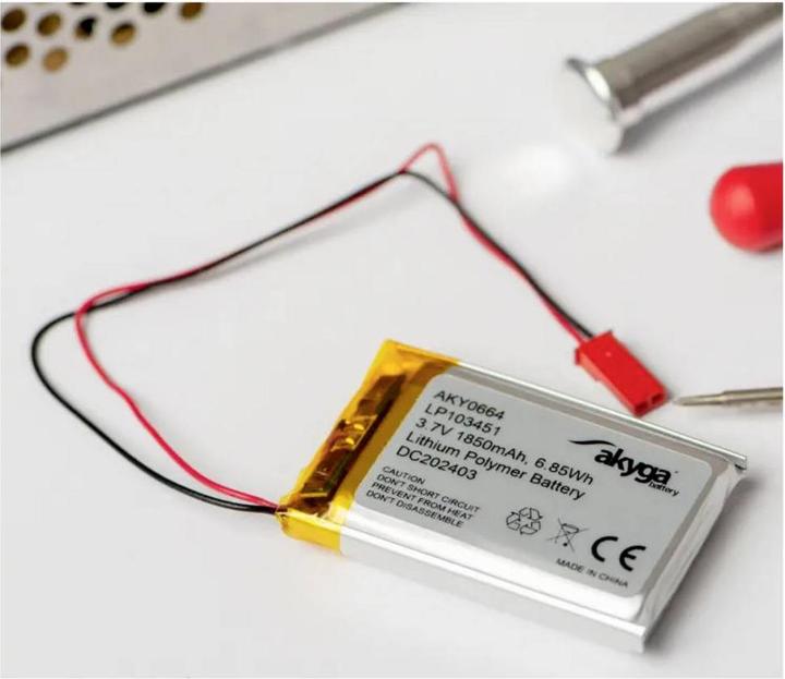 Immagine prodotto Akyga LP753636 Akkupack x Spezial-Akku LiPo 3.7 V 1000 mAh (3.70 V, 1000 mAh)