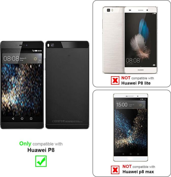 Actual product image Cadorabo Chain case for Huawei P8 necklace cover adjustable