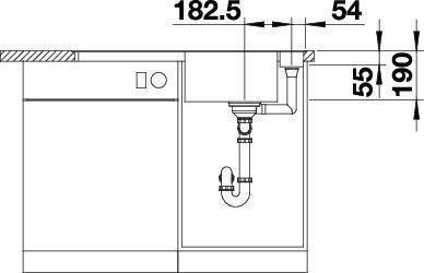 Produktbild Blanco Axia III 5 S-F (50 cm, 90.50 cm)