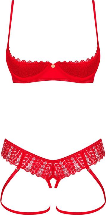 Immagine prodotto Obsessive - Ensemble Ouvert 2 Pièces Ingridia - Rouge (S)