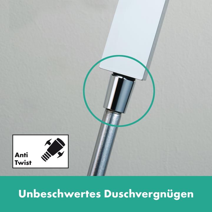 Actual product image hansgrohe Unica shower bar E Puro, 90 cm with Easy Slide shower head holder and shower hose, 24403