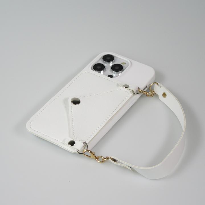 Immagine prodotto PhoneLook Coque Silicone soft touch avec pochette à cartes ou argent en cuir et lanière intégrée (Apple iPhone 14 Pro)