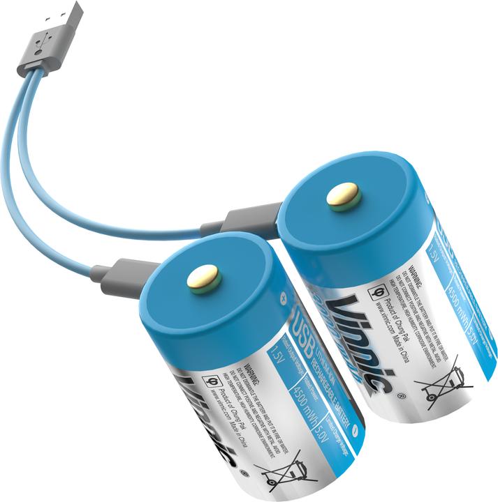Image du produit Vinnic USB Rech. Batterie (2 pcs, 3000 mAh)