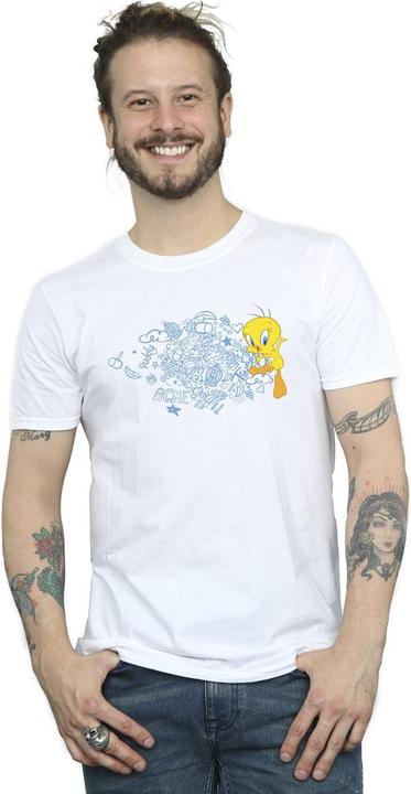 Immagine prodotto Looney Tunes ACME Doodles Tweety Maglietta Uomo (S)
