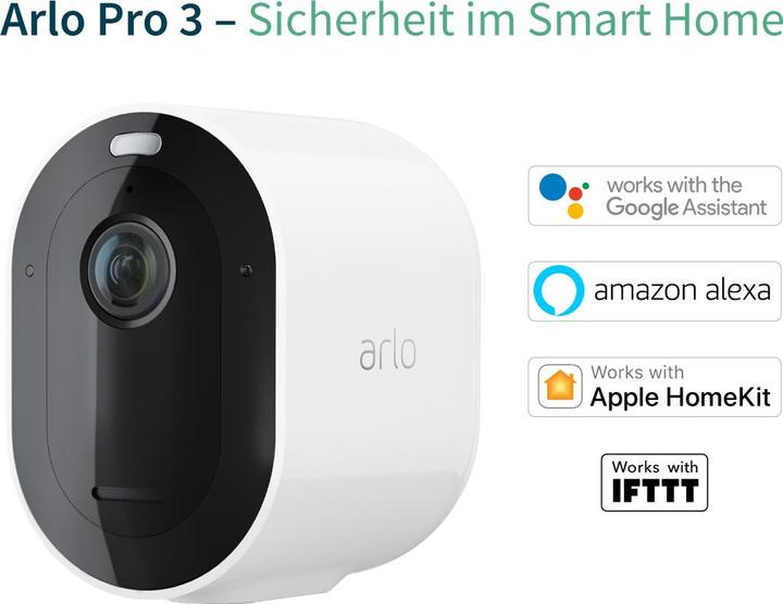 Actual product image Arlo Pro 3 Spotlight, add-on camera white (2560 x 1440 Pixels)