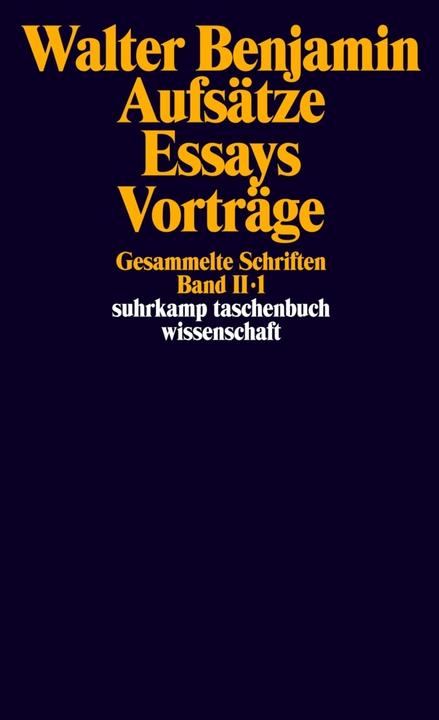 Immagine prodotto Gesammelte Schriften 2. Aufsätze, Essays, Vorträge (Tedesco, Walter Benjamin, 1977)