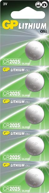 Image du produit GP Batteries Lithium CR2025, Batterie rechargeable, CR2025, dioxyde de manganèse au lithium (LiMnO2), 3 V (10 pcs, CR2025)