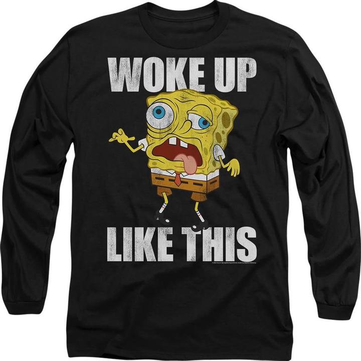 Image du produit Spongebob Squarepants - T-shirt WOKE UP LIKE THIS MEME - Adulte (XL)