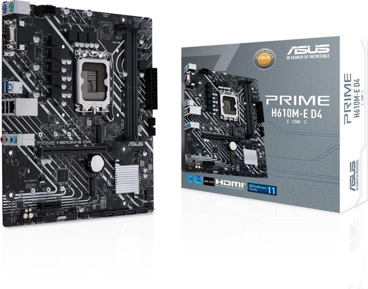 Actual product image ASUS PRIME H610M-E D4-CSM (LGA 1700, Intel H610, mATX)
