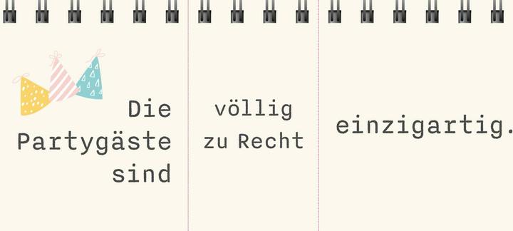 Valeurs nutritives et ingrédients Dein Glückwunsch-Generator zum Geburtstag (Allemand, Éditions Lappan, 2024)