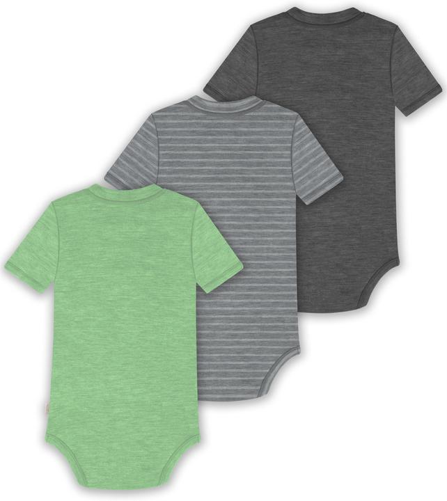 Actual product image Normani Set of 3 baby merino short-sleeved body "Tihoi" - 9323 (62)